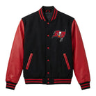 NFL Men's Tampa Bay Buccaneers Black & Red Varsity Jacket