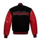NFL Men's Tampa Bay Buccaneers Black & Red Varsity Jacket (Back)