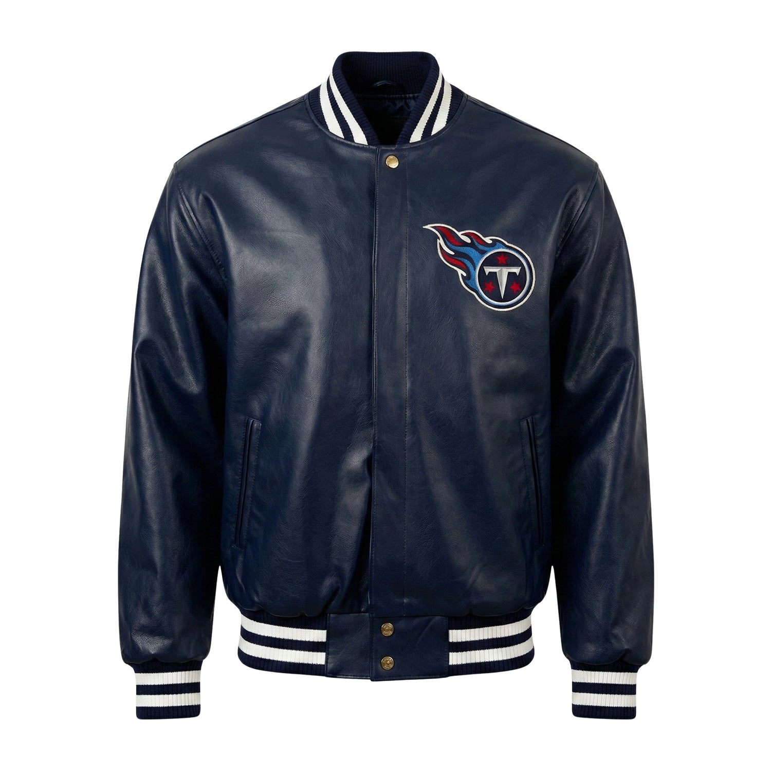 NFL Men's Tennessee Titans Leather Varsity Jacket 