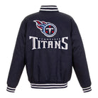 NFL Men's Tennessee Titans Navy Blue Varsity Jacket (Back)