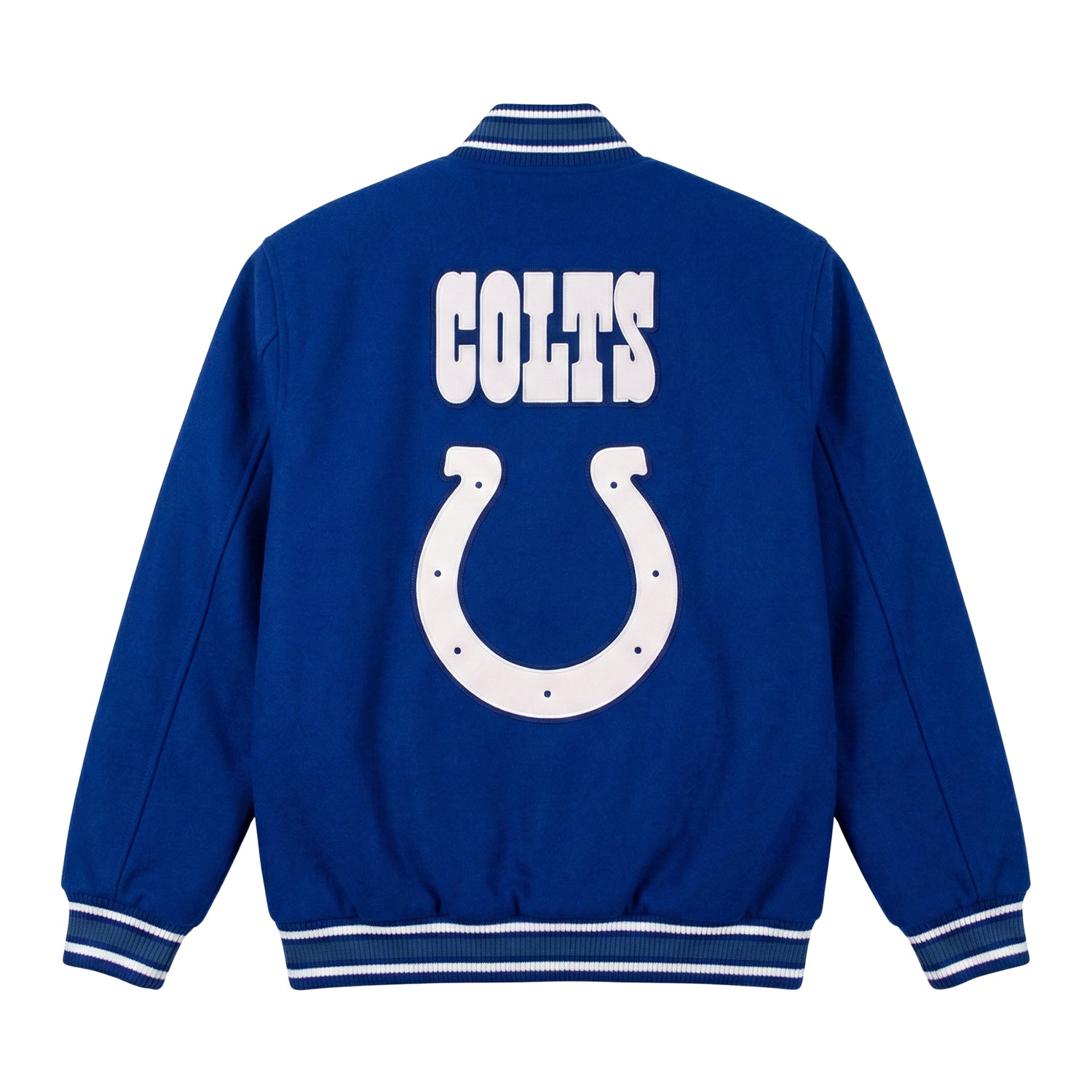 NFL Men's Indianapolis Colts Royal Blue Varsity Jacket (Back)