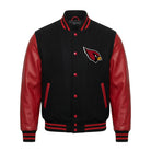 NFL Women's Arizona Cardinals Black and Red Varsity Jacket