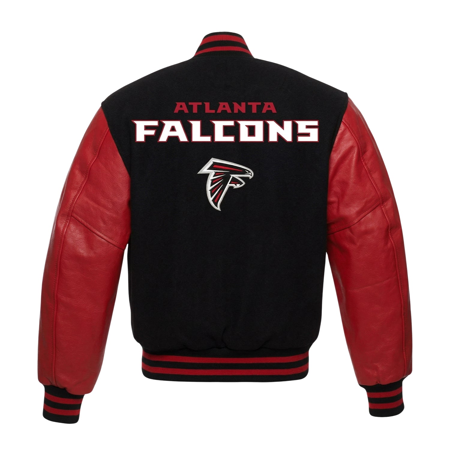 NFL Women's Atlanta Falcons Bold team colors Varsity Jacket (Back)