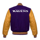 NFL Women's Baltimore Ravens Blue & Yellow Varsity Jacket (Back)