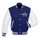 NFL Women's Dallas Cowboys Blue and White Varsity Jacket