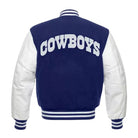NFL Women's Dallas Cowboys Blue and White Varsity Jacket (Back)