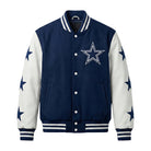 NFL Women's Dallas Cowboys Royal Blue and White Varsity Jacket
