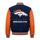 NFL Women's Denver Broncos Blue and Orange Varsity Jacket (Back)