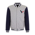NFL Women's Houston Texans Gray and Navy Varsity Jacket