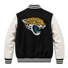 NFL Women's Jacksonville Jaguars Black and White Wool Varsity Jacket (Back)