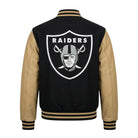 NFL Women's Las Vegas Raiders Black & Silver Varsity Jacket (Back)