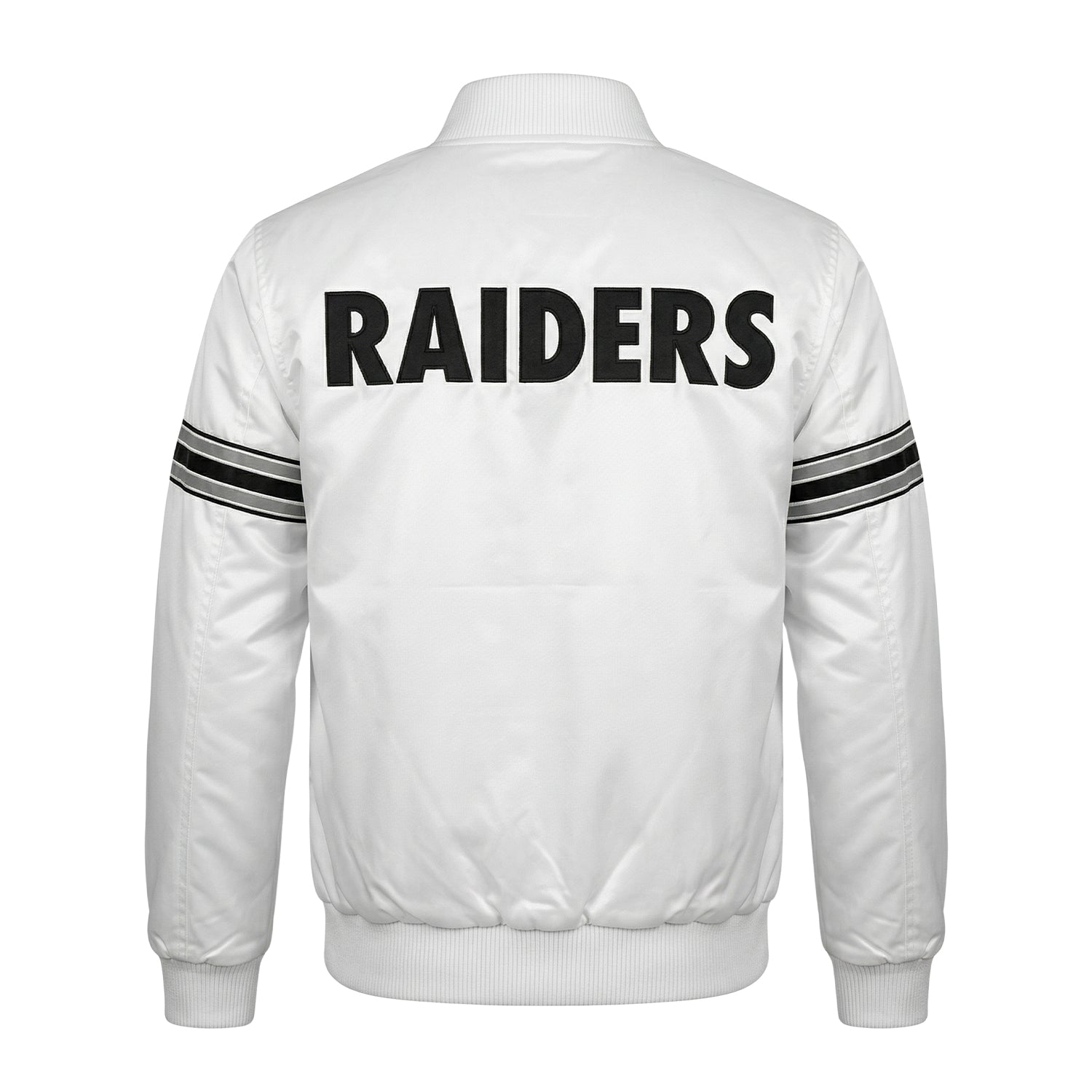 NFL Women's Las Vegas Raiders White Varsity Jacket (Back)