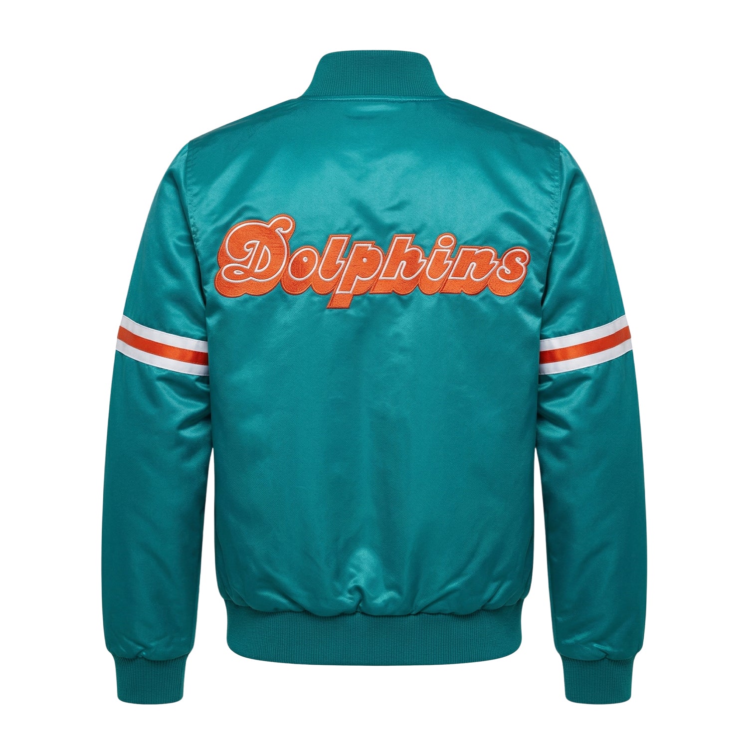 NFL Women's Miami Dolphins Turquoise Varsity Jacket (Back)