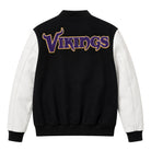 NFL Women's Minnesota Vikings Black and White Varsity Jacket (Back)
