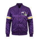 NFL Women's Minnesota Vikings Purple Satin Varsity Jacket