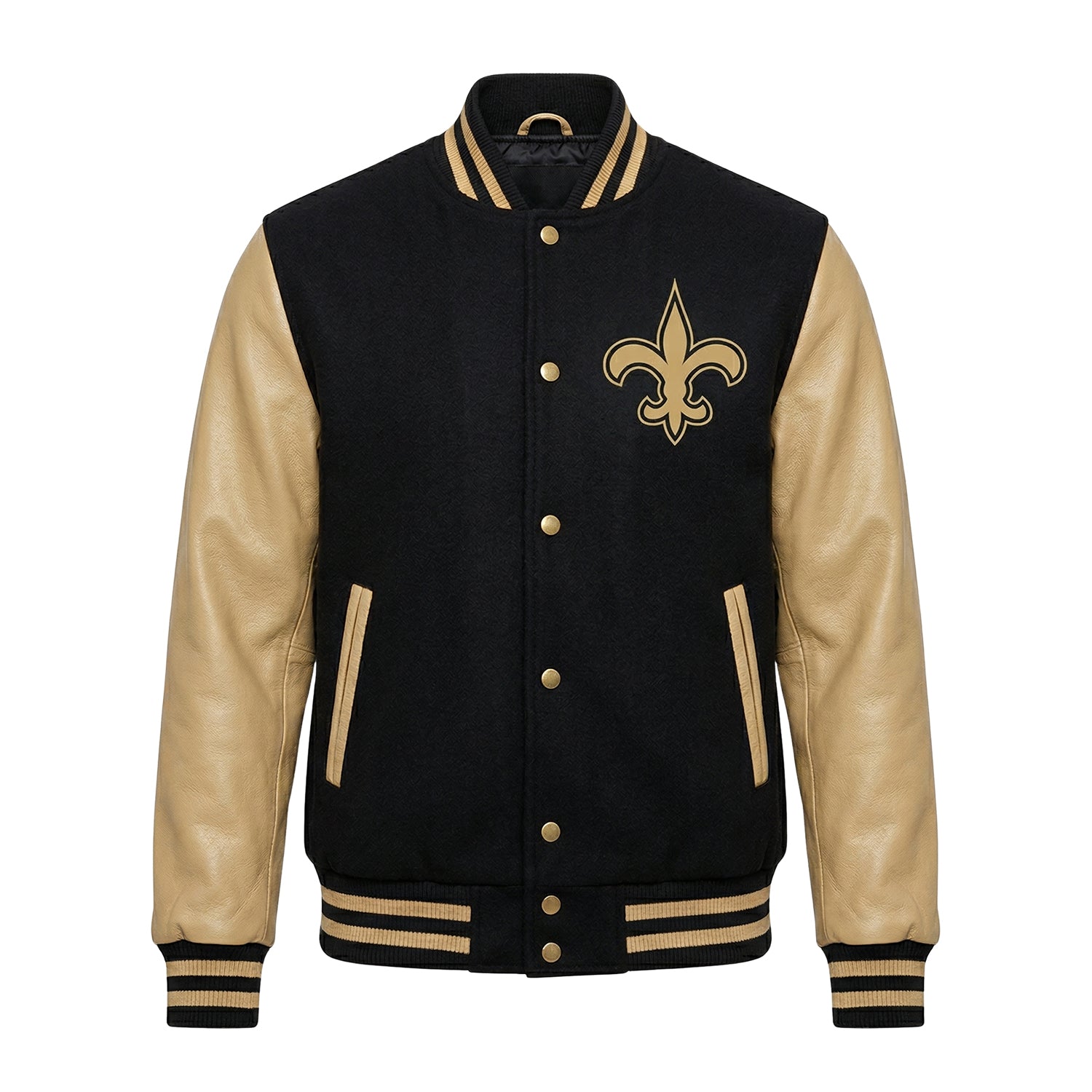 NFL Women's New Orleans Saints Black & Gold Varsity Jacket