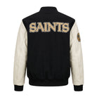 NFL Women's New Orleans Saints Black and White Varsity Jacket (Back)