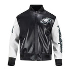 NFL Women's Philadelphia Eagles Black & White Varsity Jacket