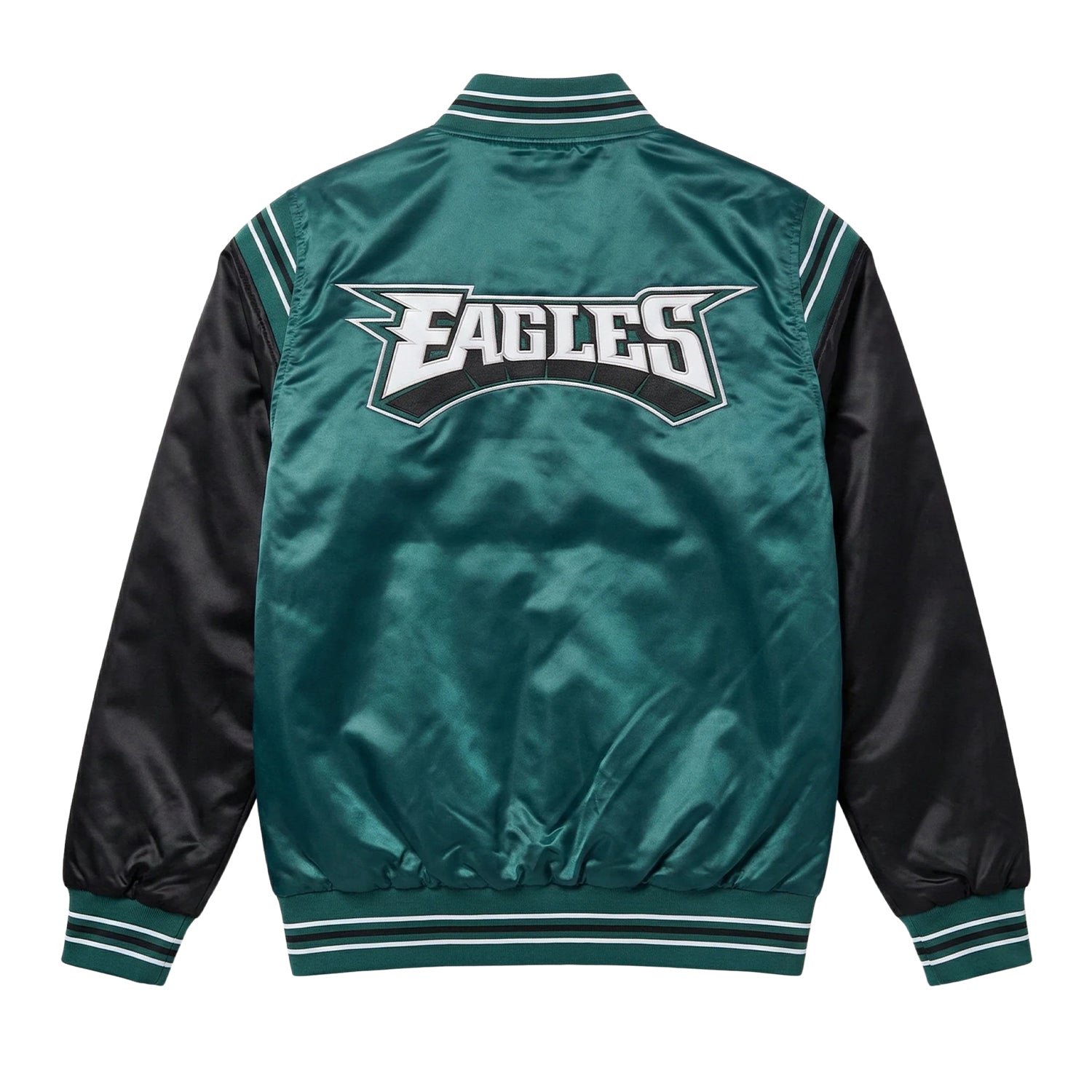 NFL Women's Philadelphia Eagles Green & Black Varsity Jacket (Back)