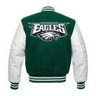NFL Women's Philadelphia Eagles Green & White Varsity Jacket (Back)