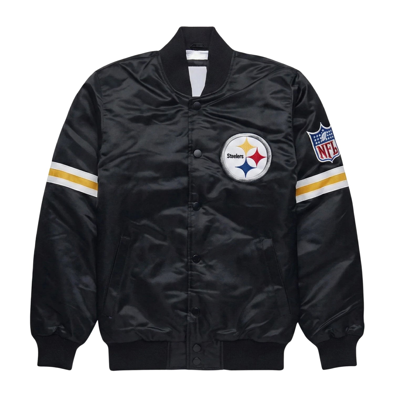 NFL Women's Pittsburgh Steelers Black Varsity Jacket 