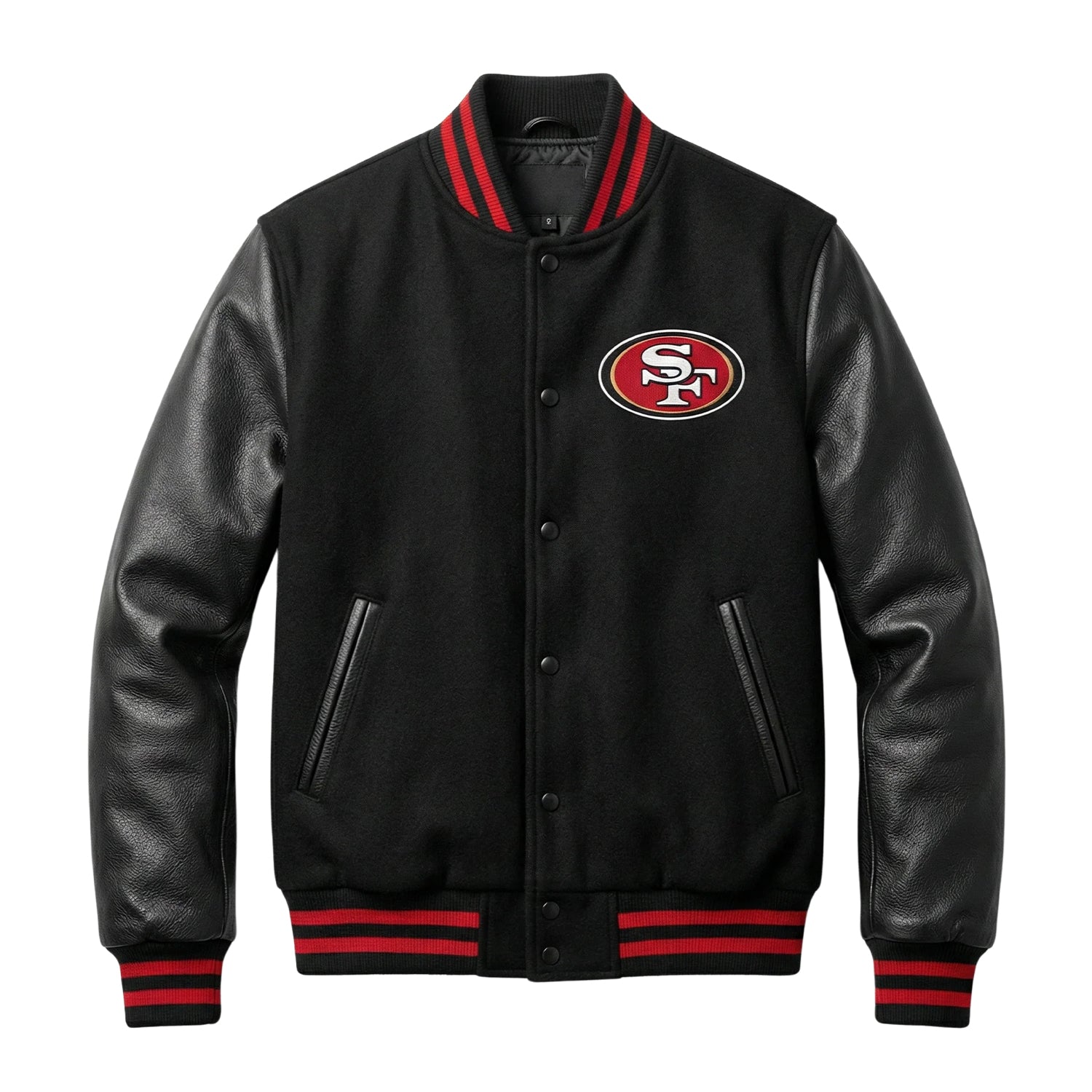 NFL Women's San Francisco 49ers Black Varsity Jacket