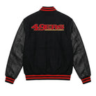 NFL Women's San Francisco 49ers Black Varsity Jacket (Back)