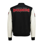 NFL Women's Tampa Bay Buccaneers Black and White Varsity Jacket (Back)