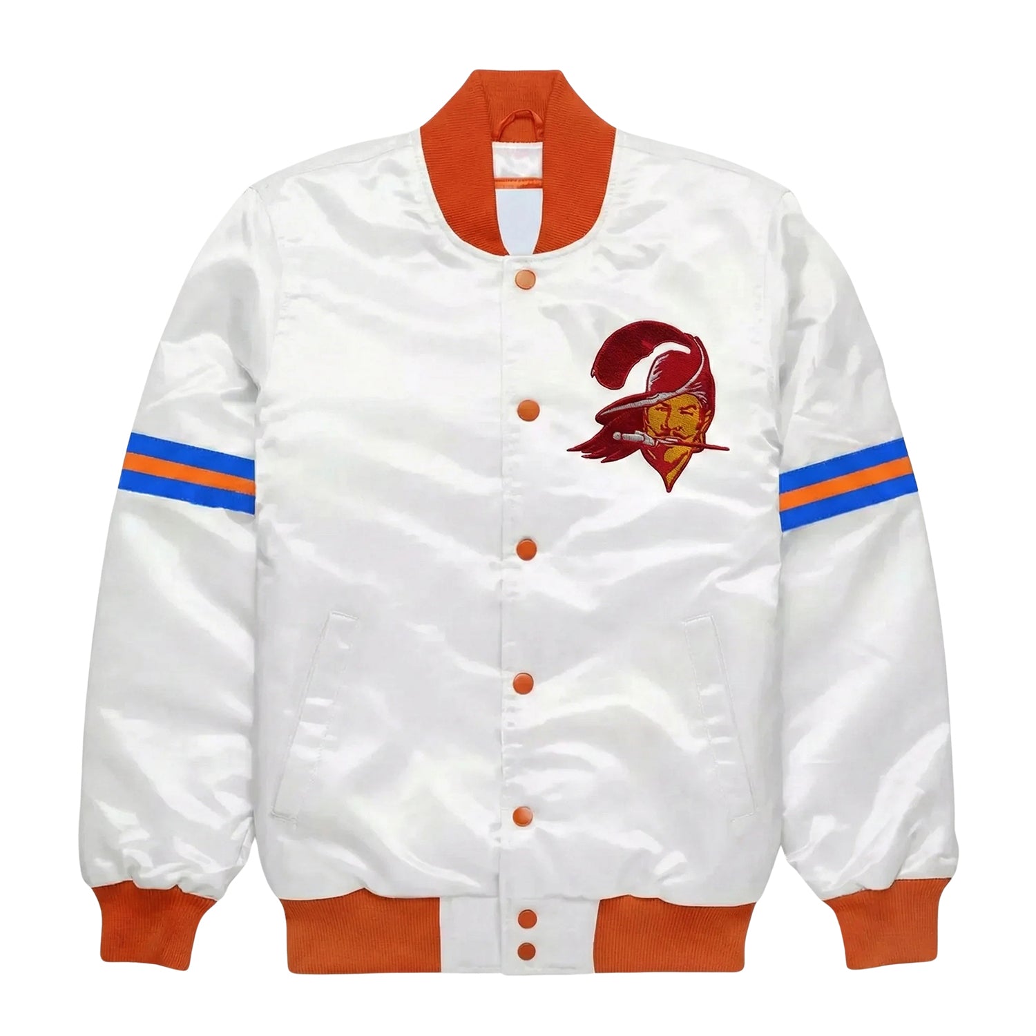 NFL Women's Tampa Bay Buccaneers White Varsity Jacket