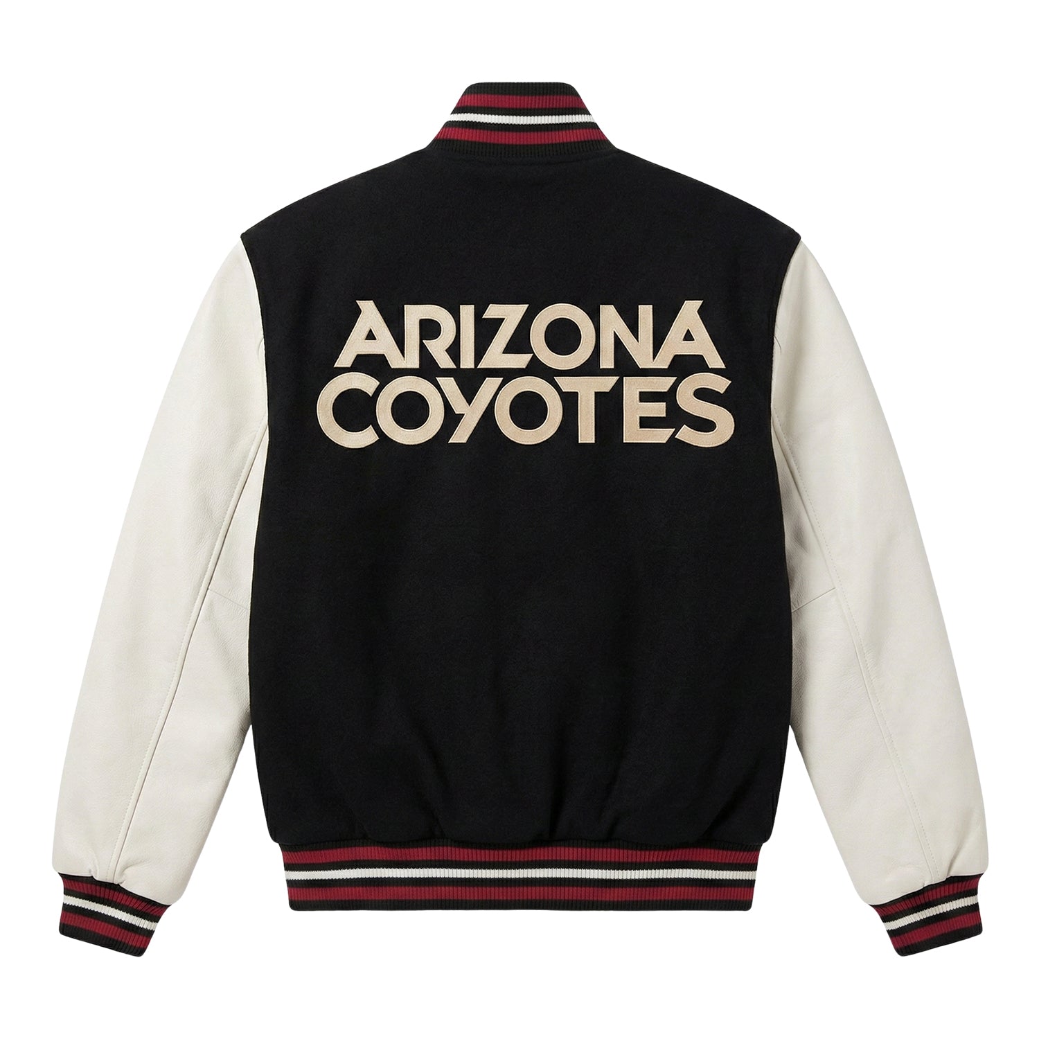 NHL Men's Arizona Coyotes Black Varsity Jacket (Back)