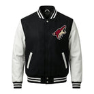NHL Men's Arizona Coyotes Black and White Varsity Jacket