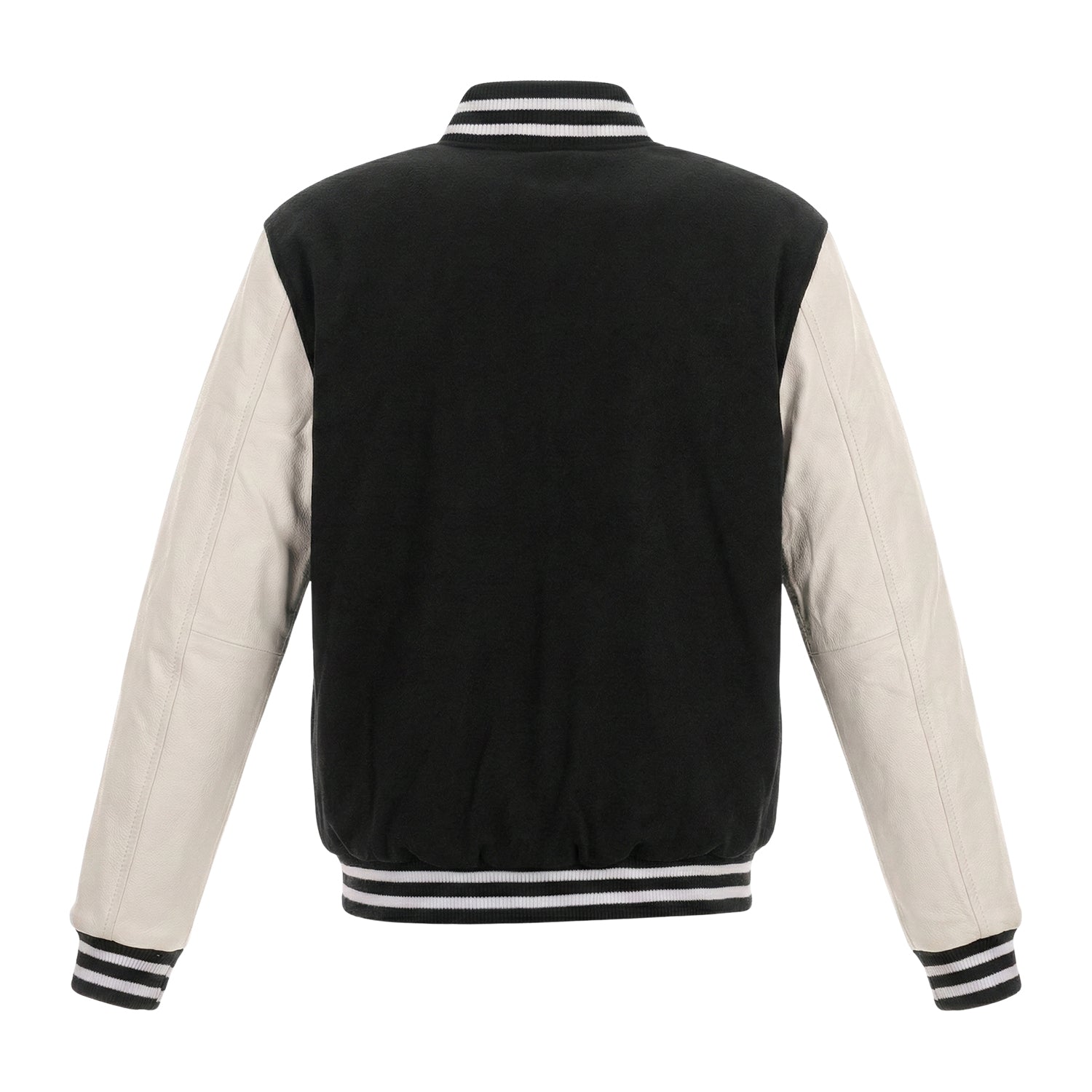NHL Men's Arizona Coyotes Black and White Varsity Jacket (Back)