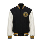 NHL Men's Boston Bruins Black & White Varsity Jacket