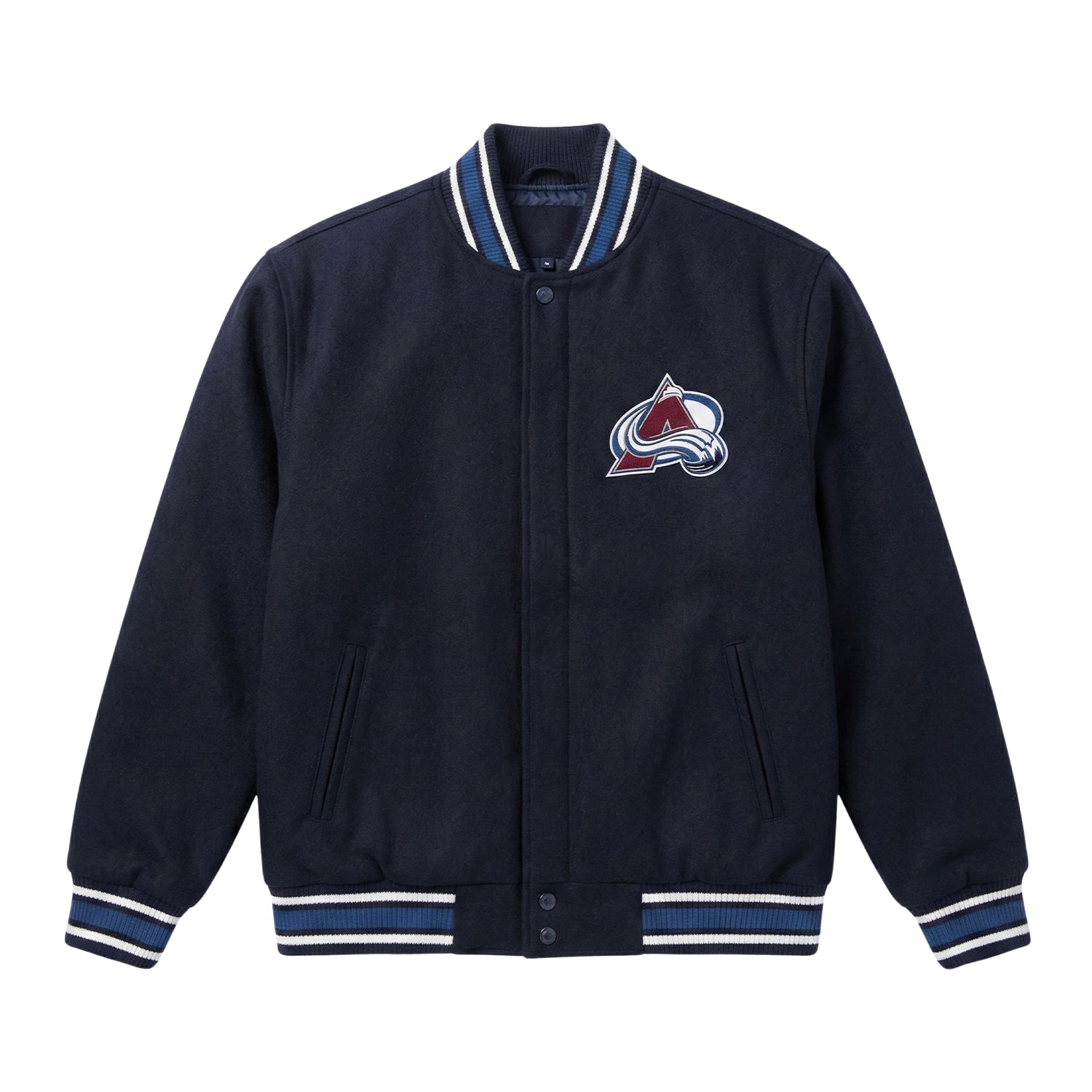 NHL Men's Colorado Avalanche Navy Blue Varsity Jacket