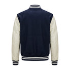 NHL Men's Columbus Blue Jackets Blue and White Varsity Jacket (Back)