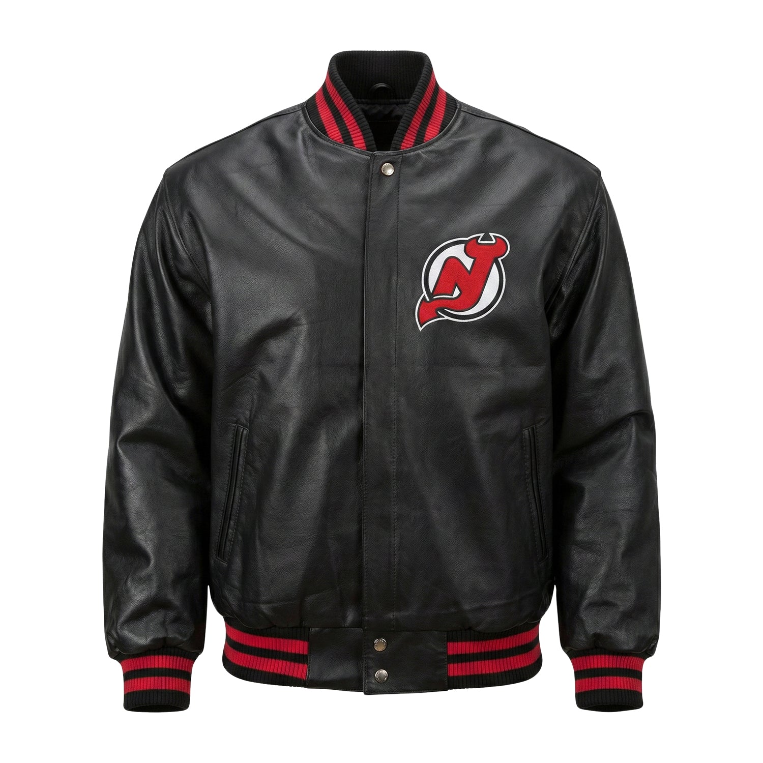 NHL Men's New Jersey Devils Black Varsity Jacket