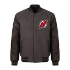 NHL Men's New Jersey Devils Charcoal and Black Varsity Jacket
