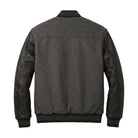NHL Men's New Jersey Devils Charcoal and Black Varsity Jacket (Back)