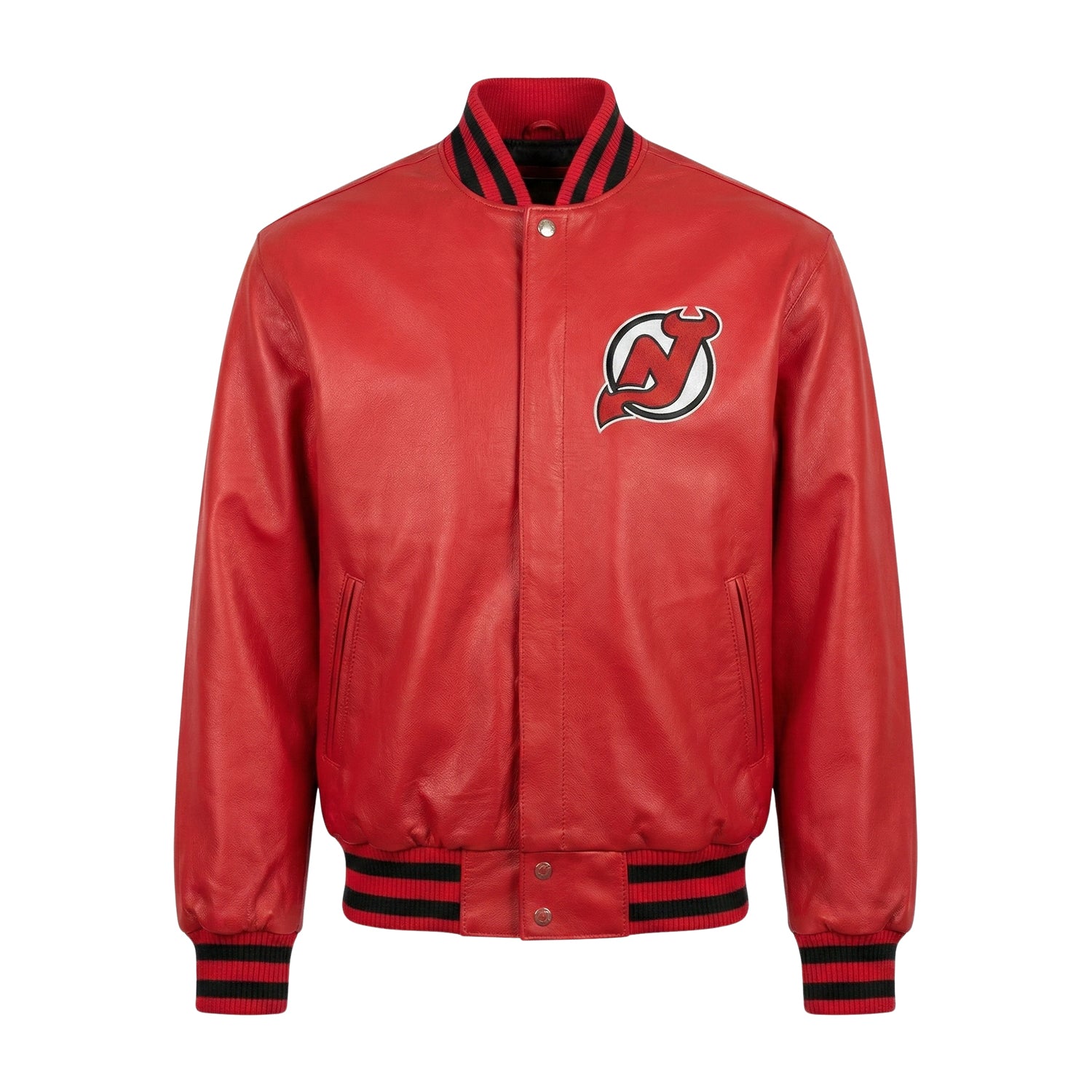 NHL Men's New Jersey Devils Red Varsity Jacket