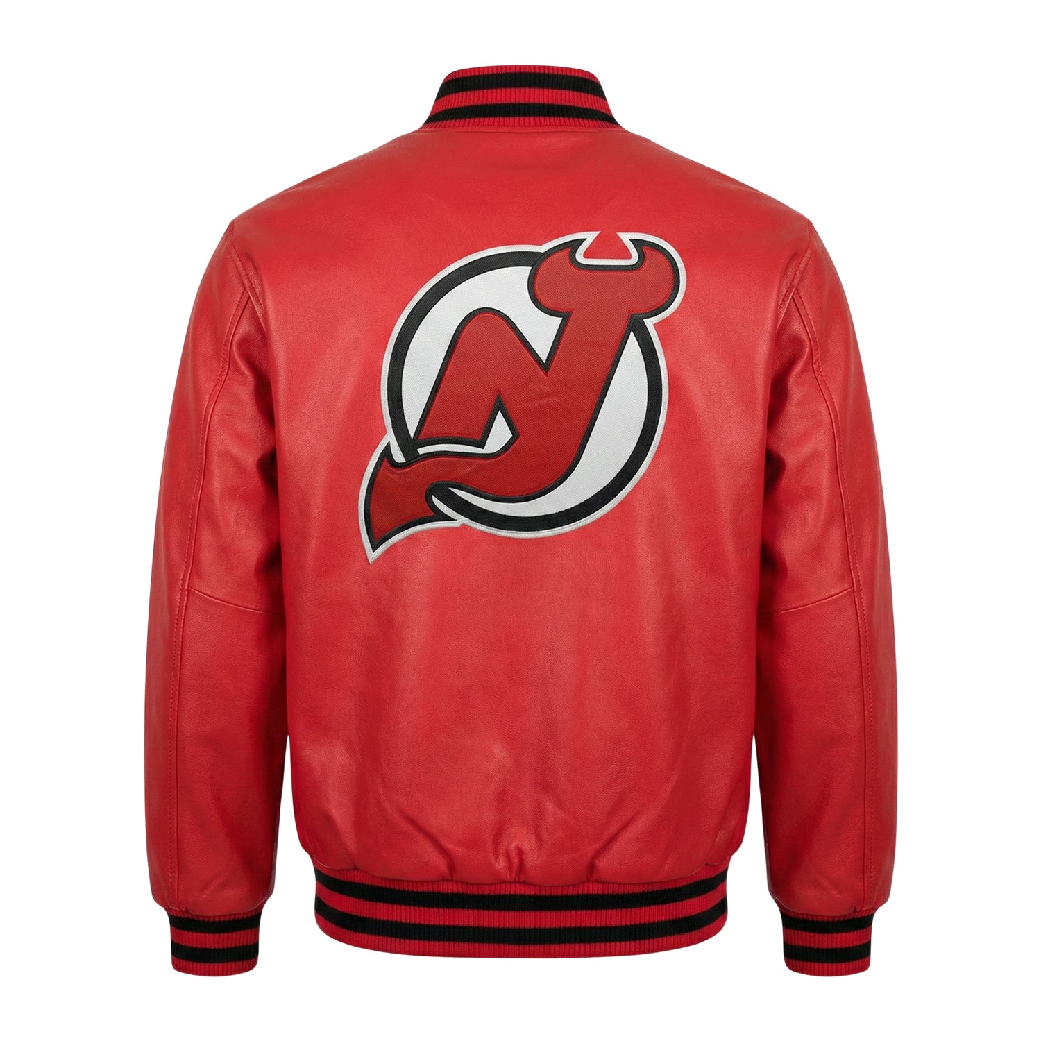 NHL Men's New Jersey Devils Red Varsity Jacket (Back)