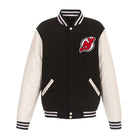 NHL Men's New Jersey Devils wool & Leather Varsity Jacket