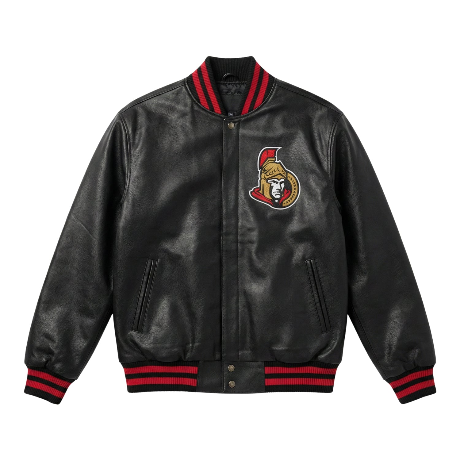 NHL Men's Ottawa Senators Black Varsity Jacket