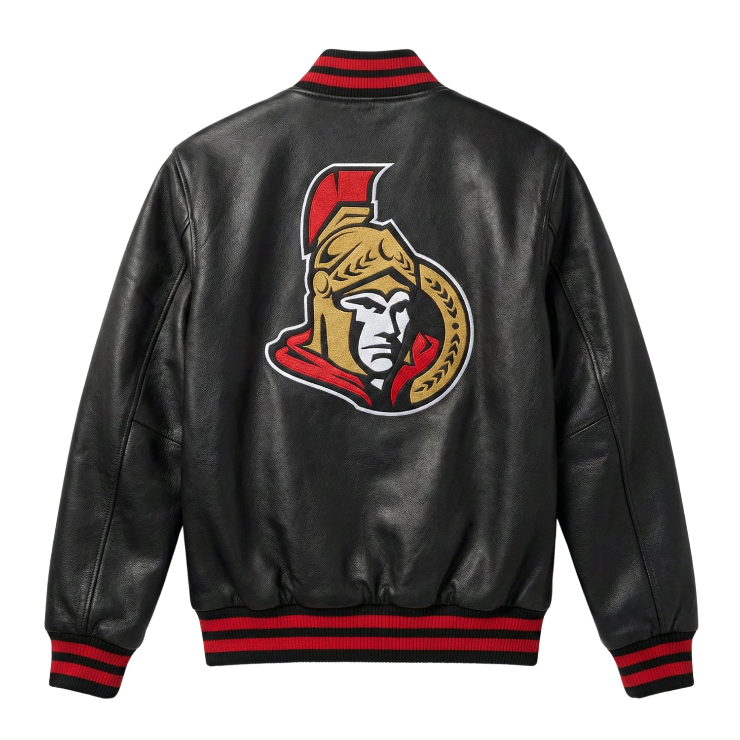 NHL Men's Ottawa Senators Black Varsity Jacket (Back)