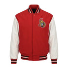 NHL Men's Ottawa Senators Red and White Varsity Jacket