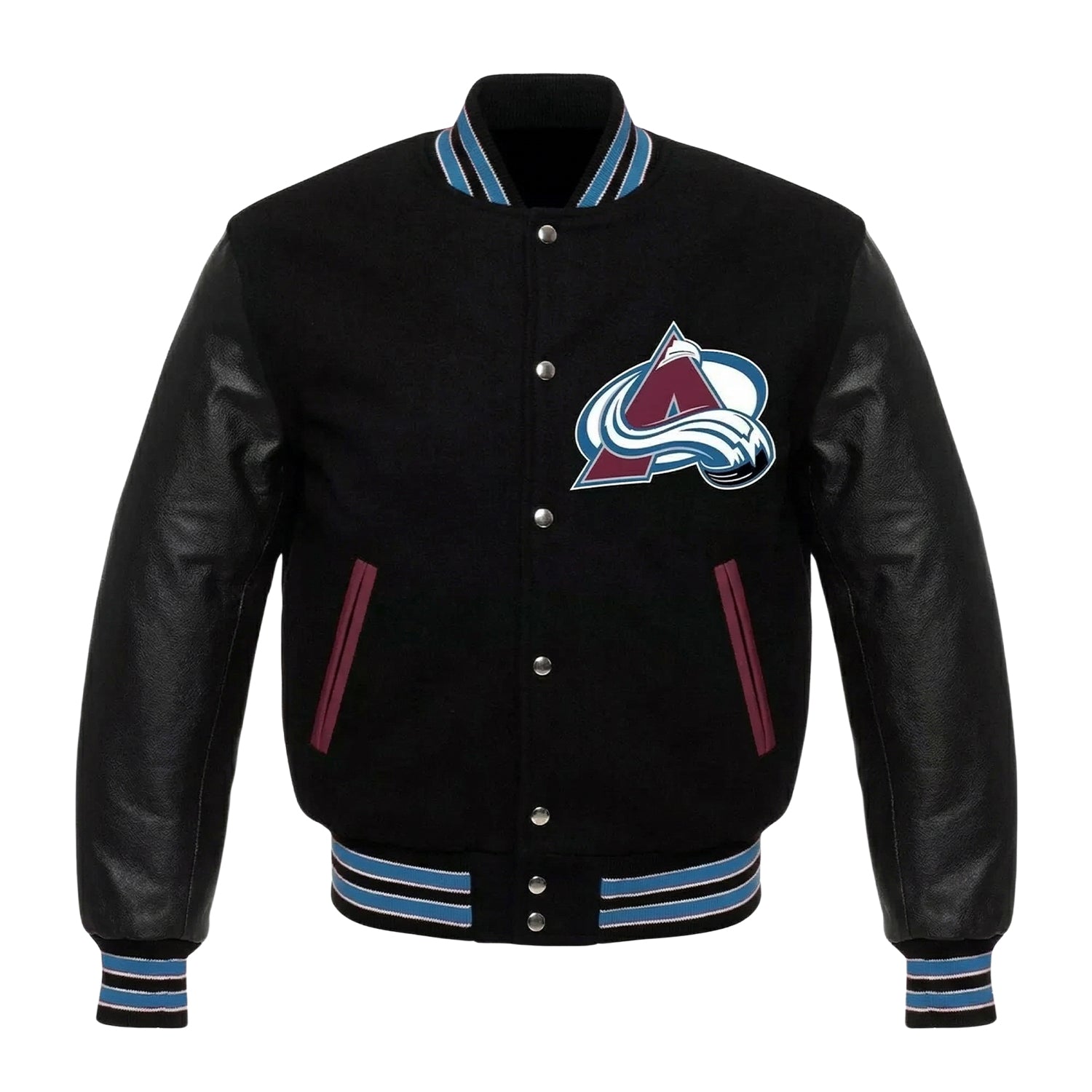 NHL Women's Colorado Avalanche Black Varsity Jacket