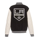 NHL Women's Los Angeles Kings black and white Varsity Jacket (Back)