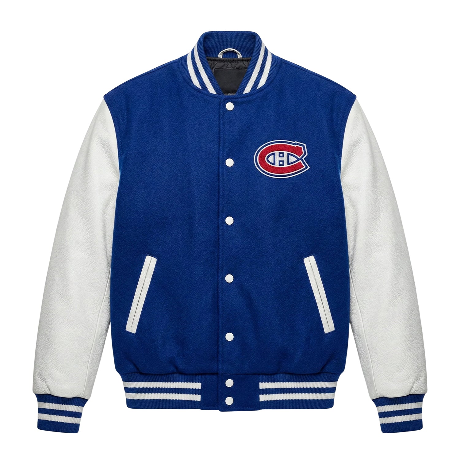 NHL Women's Montreal Canadiens Blue and white Varsity Jacket