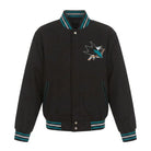 NHL Women's San Jose Sharks Black Varsity Jacket