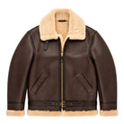Women's Bomber Pilot Flying Brown Shearling Jacket