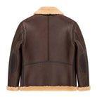 Women's Bomber Pilot Flying Brown Shearling Jacket (Back)